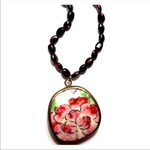 ANTHROPOLOGIE PURPLE GEMSTONE NECKLACE